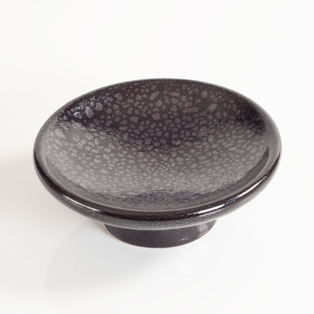 Barbara Stehr, Germany, raised stoneware dish with glossy purple glaze, H1624