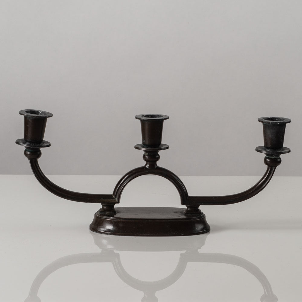 Just Andersen, Denmark, Disko metal candelabra K2847