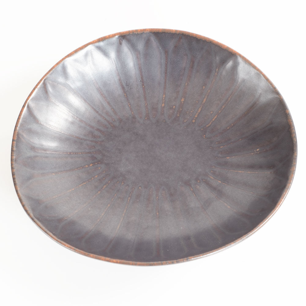 Carl Harry Stålhane for Rörstrand, Sweden, stoneware bowl with matte black glaze M4224