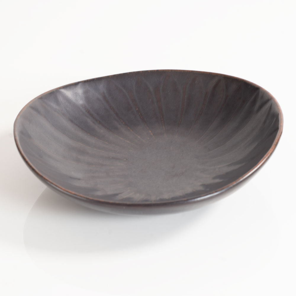 Carl Harry Stålhane for Rörstrand, Sweden, stoneware bowl with matte black glaze M4224