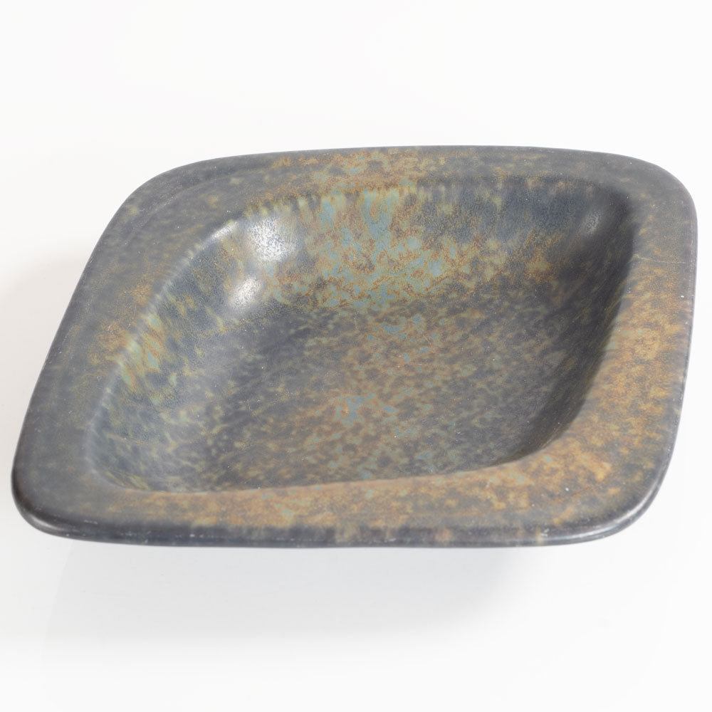 Gunnar Nylund for Rörstrand, Sweden, ceramic dish with blue and green glaze L3382
