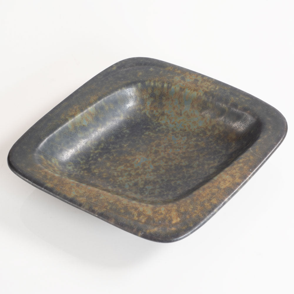Gunnar Nylund for Rörstrand, Sweden, ceramic dish with blue and green glaze L3382