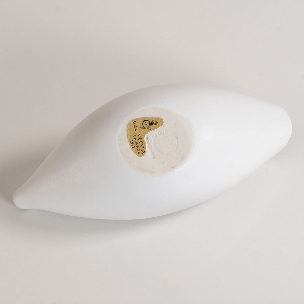 Stig Lindberg for Gustavsberg, porcelain "Veckla" pitcher with matte white glaze L3641