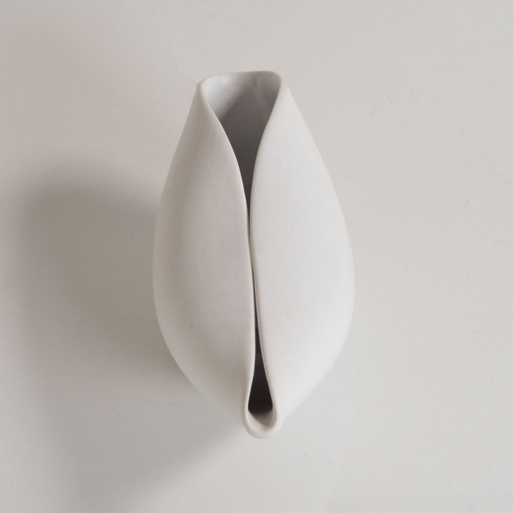 Stig Lindberg for Gustavsberg, porcelain "Veckla" pitcher with matte white glaze L3641