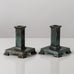 Just Andersen for GAB, Sweden, pair of bronze candlesticks K2845