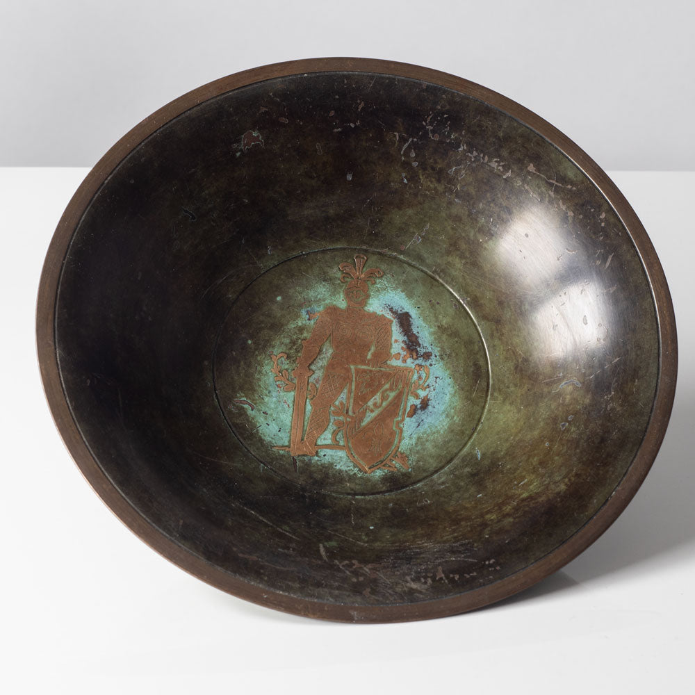 Aegte Ildfast, Denmark, inlaid bronze bowl K2393