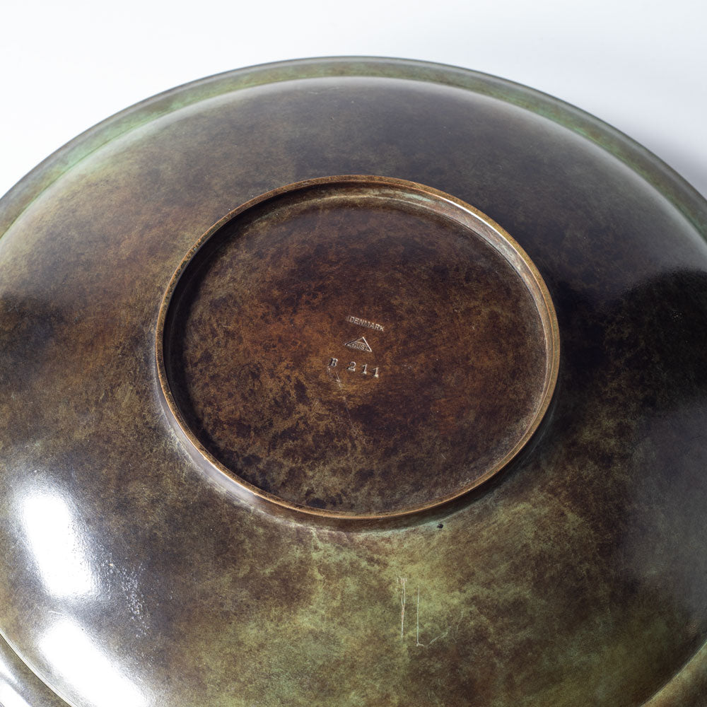 Just Andersen, Denmark, shallow bronze bowl L3031
