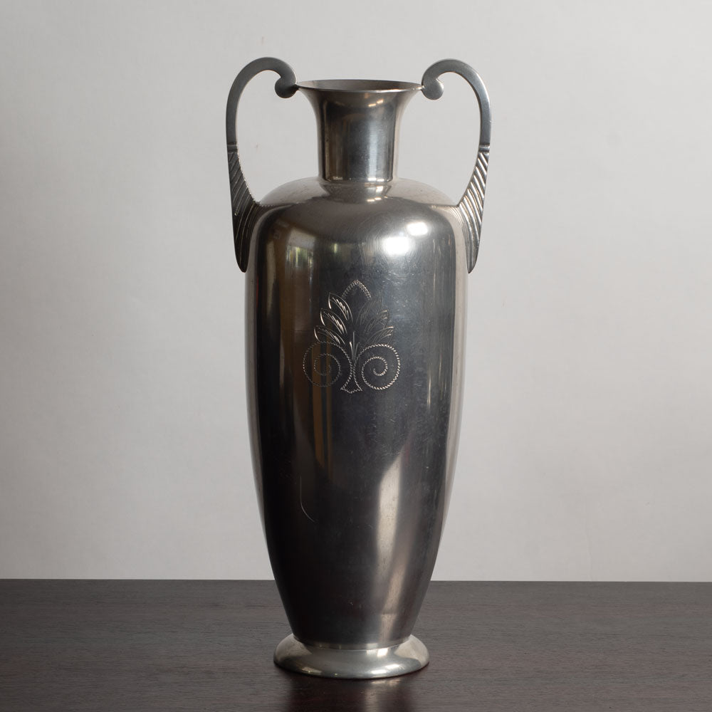 L & L (Loij & Lindbladh), Sweden, large handled pewter urn L3685