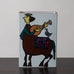 Stig Lindberg for Gustavsberg, Sweden,  "Karneval" earthenware vase K2584