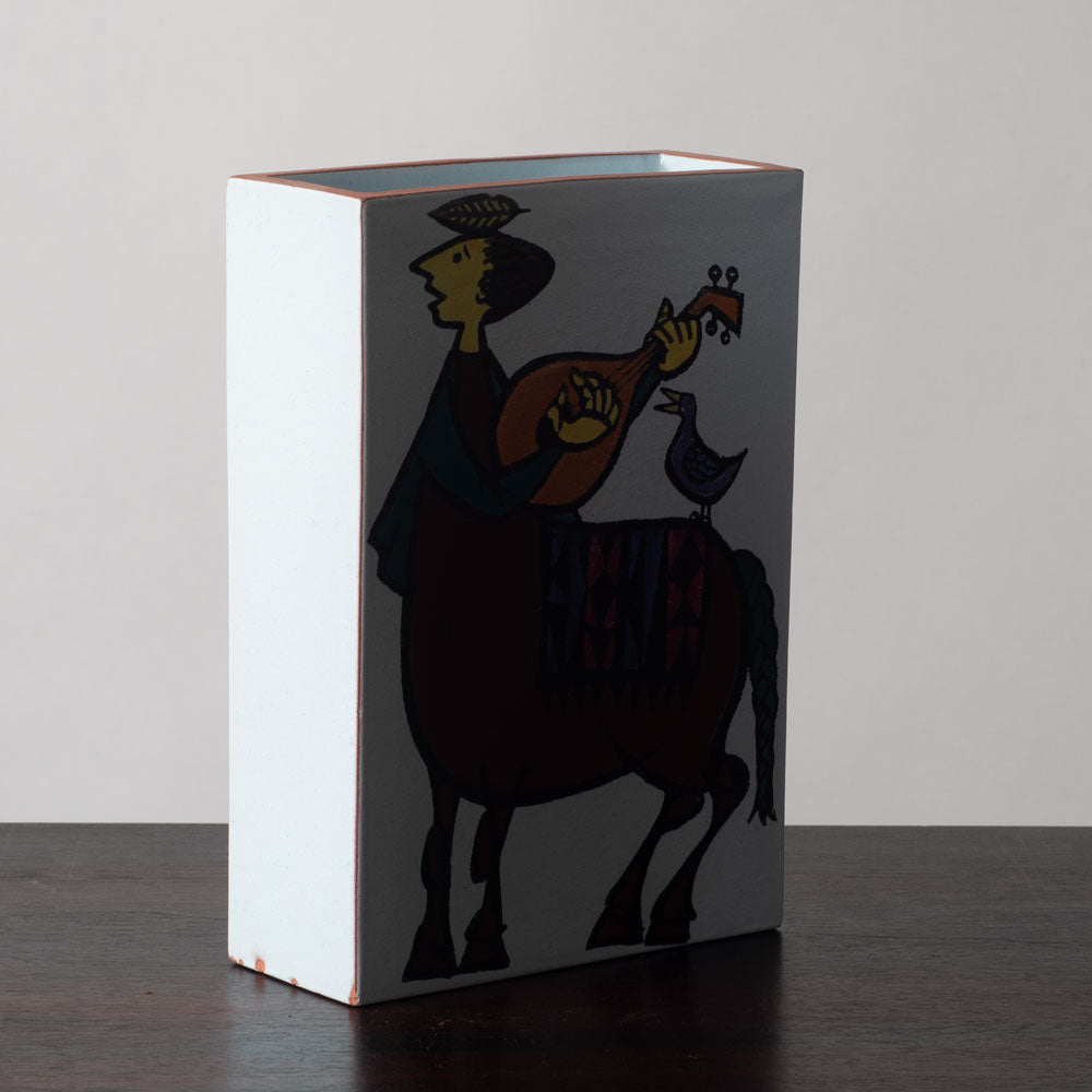 Stig Lindberg for Gustavsberg, Sweden,  "Karneval" earthenware vase K2584