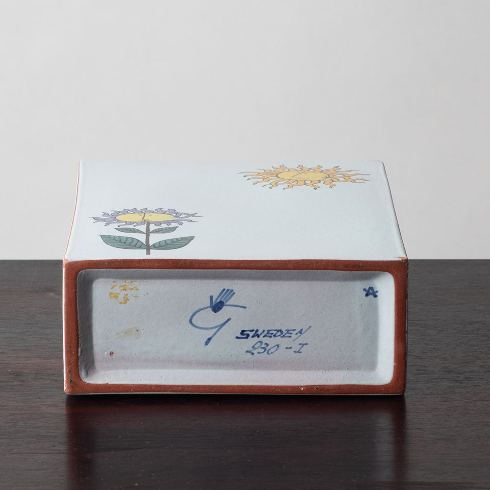 Stig Lindberg for Gustavsberg, Sweden,  "Karneval" earthenware vase K2584