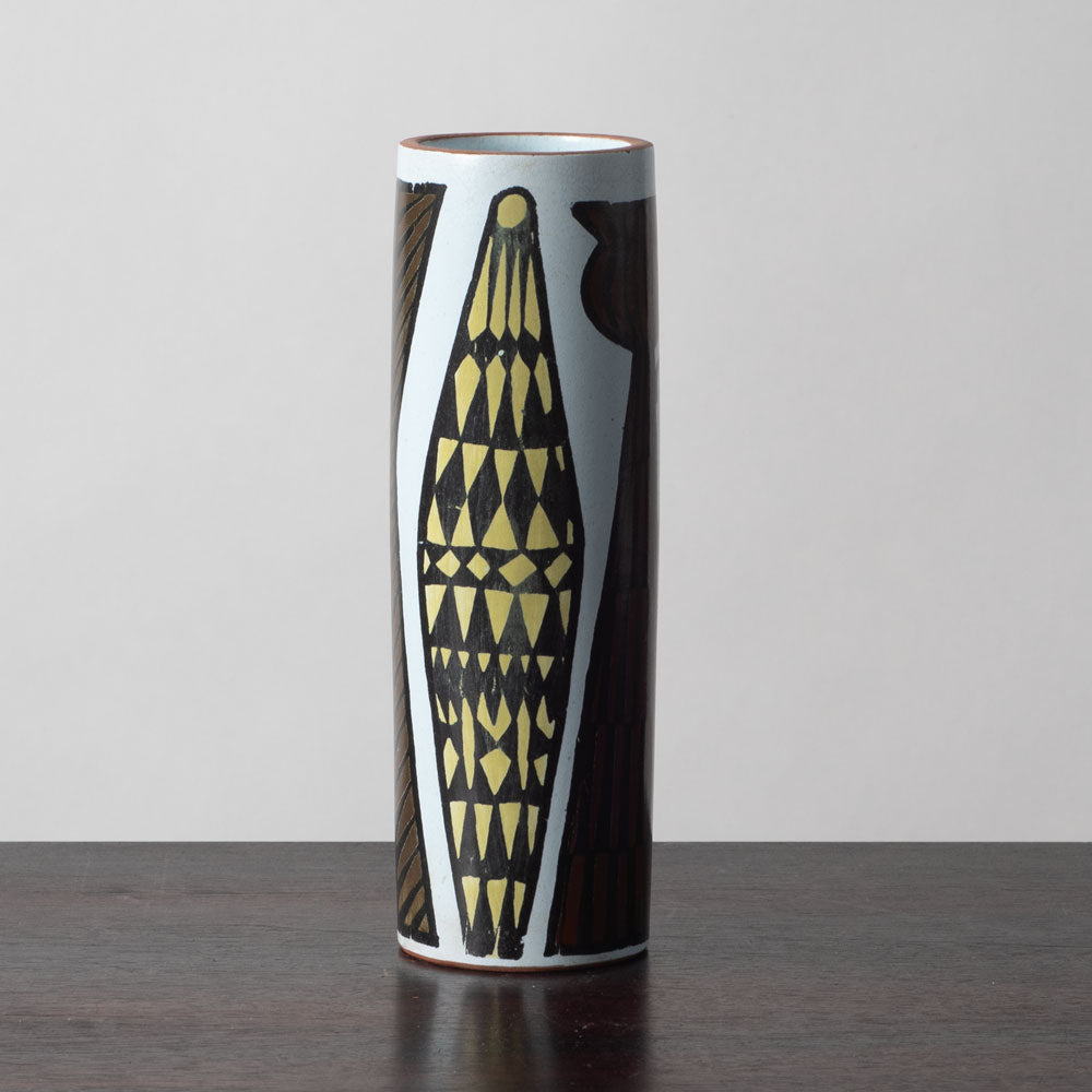 Stig Lindberg for Gustavsberg, Sweden,  "Karneval" earthenware vase H1638