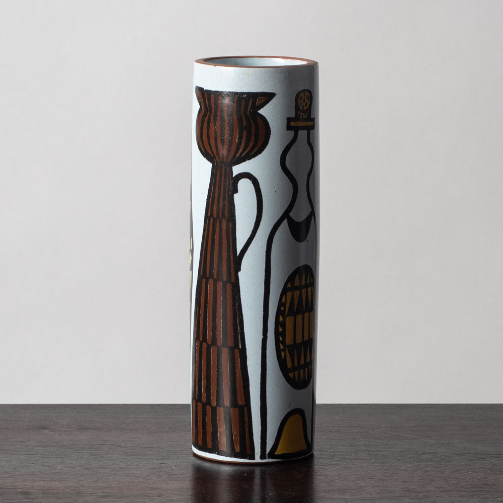 Stig Lindberg for Gustavsberg, Sweden,  "Karneval" earthenware vase H1638