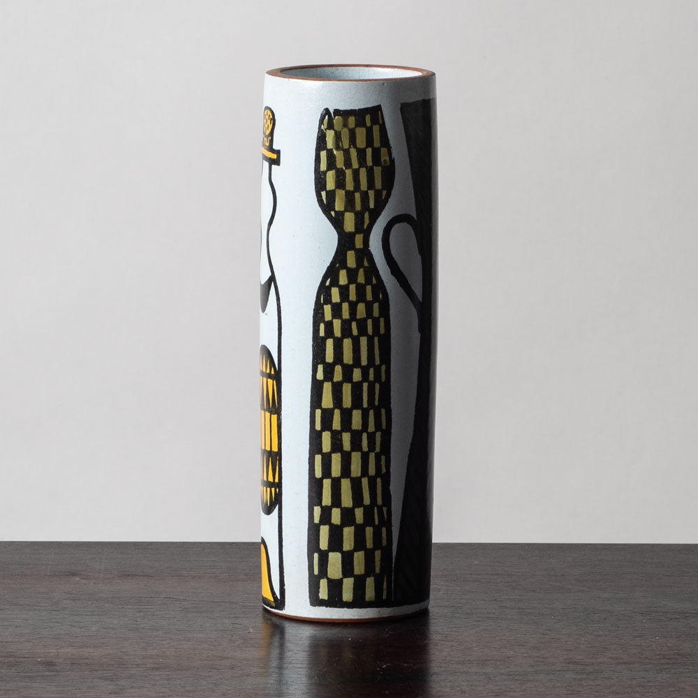Stig Lindberg for Gustavsberg, Sweden,  "Karneval" earthenware vase H1638