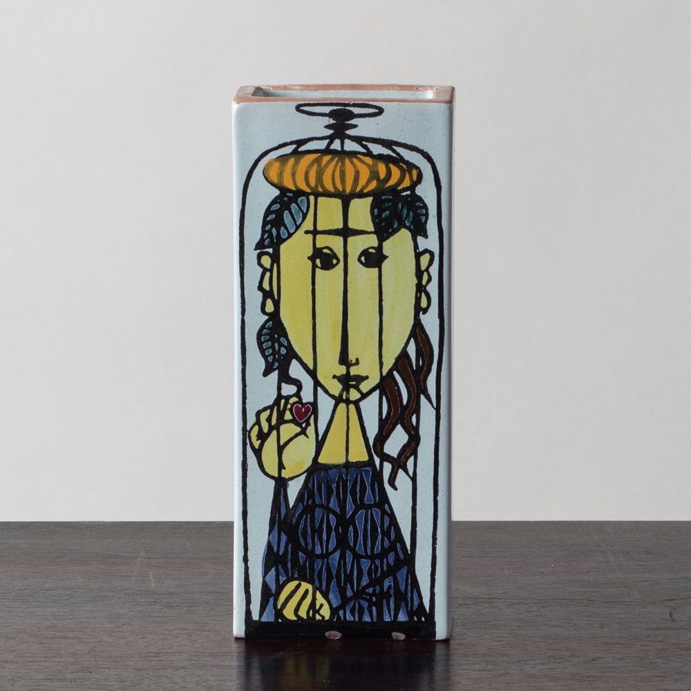 Stig Lindberg for Gustavsberg, Sweden,  "Karneval" earthenware vase K2093