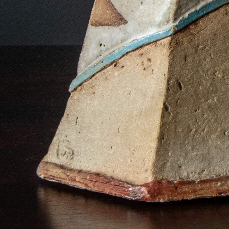 Johnny Rolf, the Netherlands, unique stoneware landscape sculpture H1316