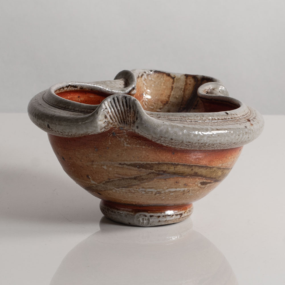 Ruthanne Tudball, UK, stoneware pouring vessel with soda glaze L3999