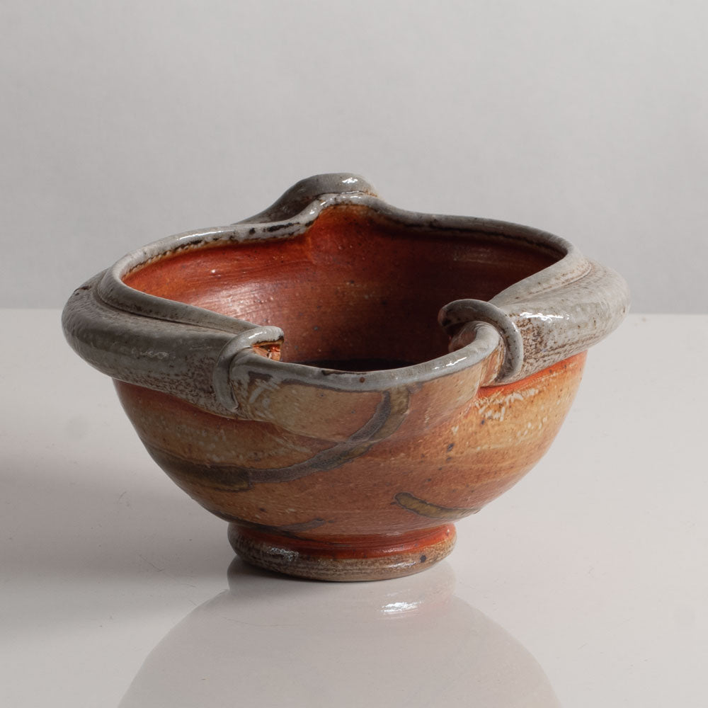 Ruthanne Tudball, UK, stoneware pouring vessel with soda glaze L3999