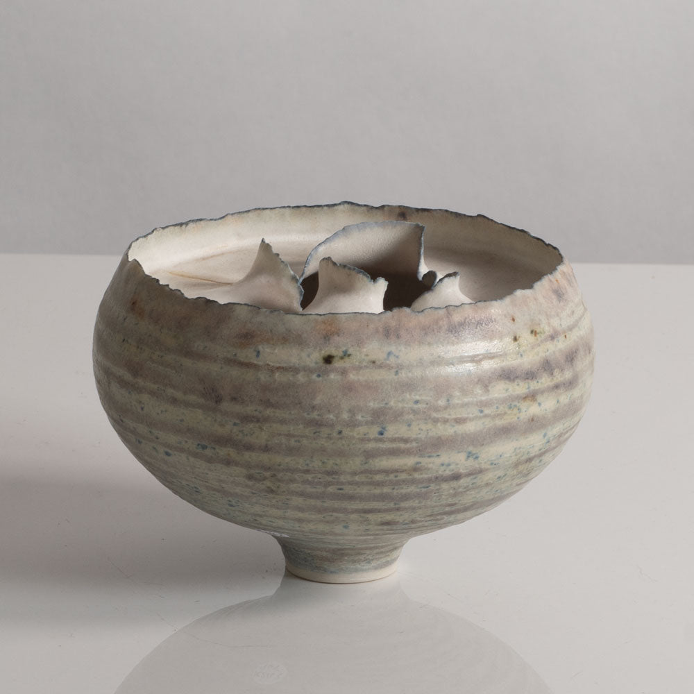 Deirdre Burnett, own studio, frilled sculptural vessel K2163
