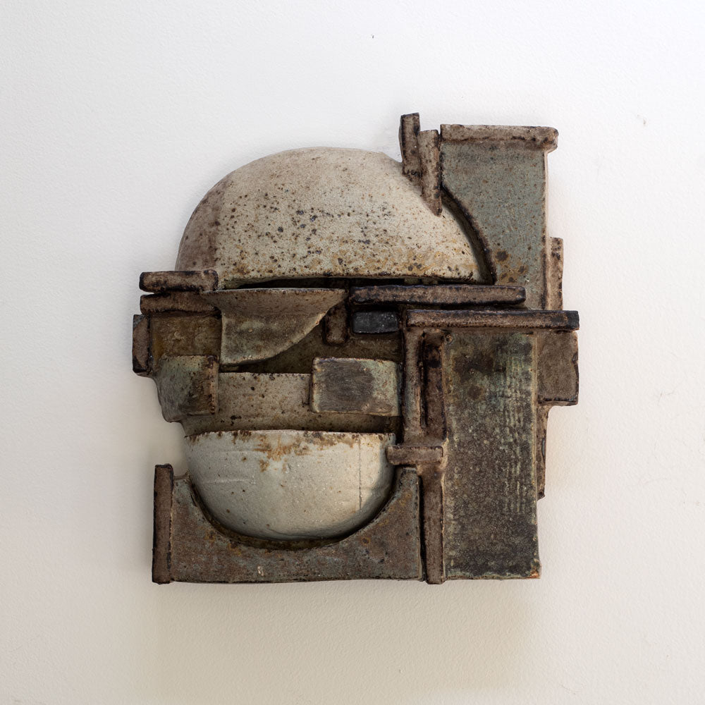 Robert Sturm, Germany, large unique stoneware wall relief with brown glaze K2884