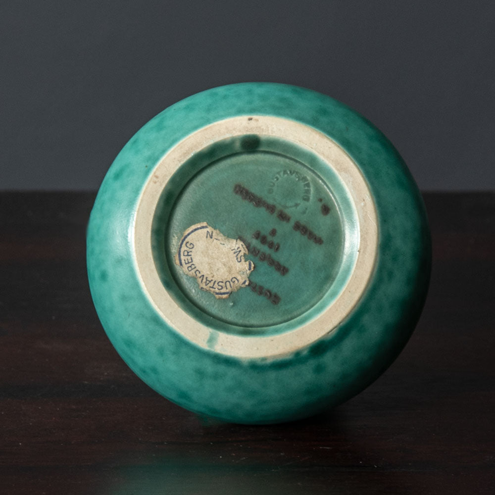 Wilhelm Kåge for Gustavsberg, Sweden, "Argenta" vase with fish necklace illustration J1082