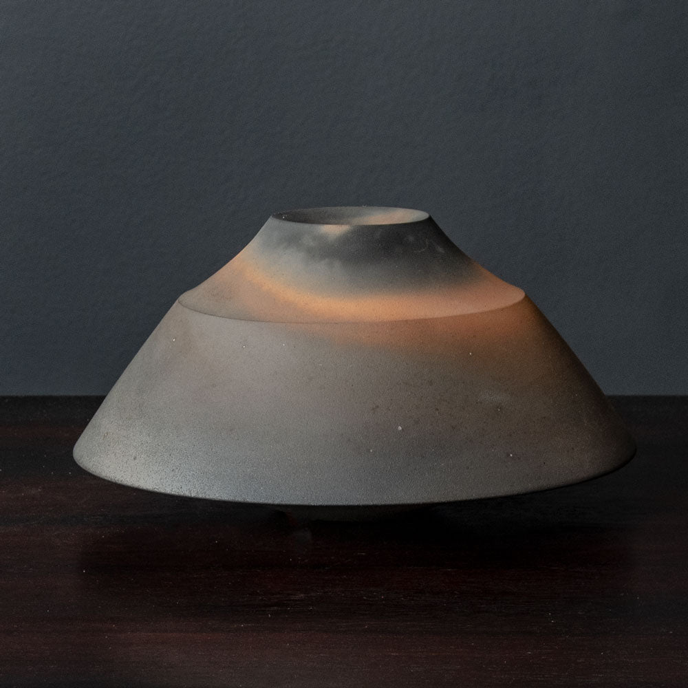 Ernst Pleuger, unique stoneware sculptural vase J1290