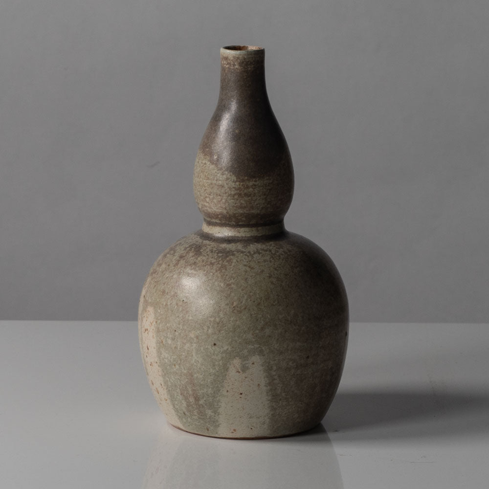 Patrick Nordstrom for Royal Copenhagen, Denmark, unique double gourd vase with matte crystalline glaze L3223