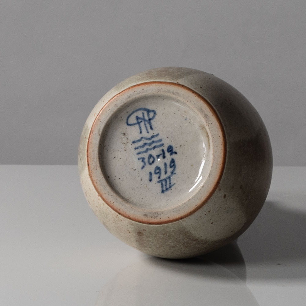 Patrick Nordstrom for Royal Copenhagen, Denmark, unique double gourd vase with matte crystalline glaze L3223