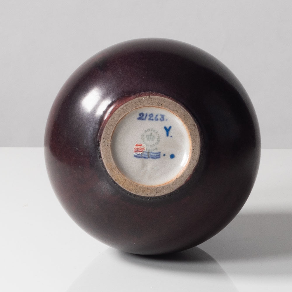 Kresten Bloch for Royal Copenhagen, vase with oxblood glaze L3066