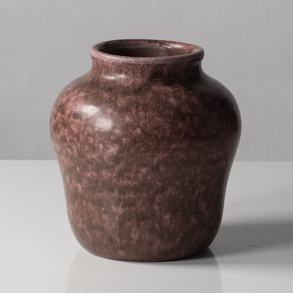 Patrick Nordstrom, own studio, Islev, Denmark, vase with pink and brown glaze K2471