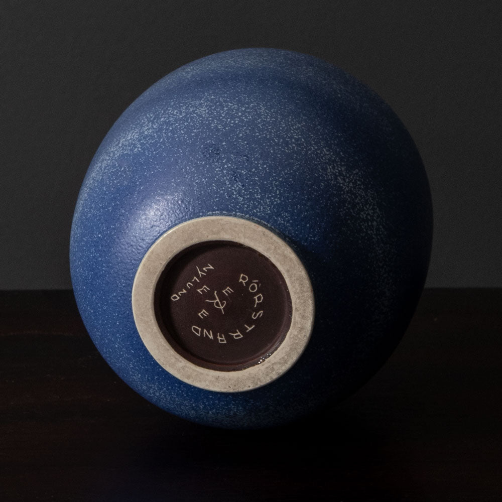 Gunnar Nylund for Rörstrand, Sweden, vase with matte blue glaze J1349