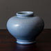 Gunnar Nylund for Rörstrand, Sweden, vase with matte blue glaze J1361