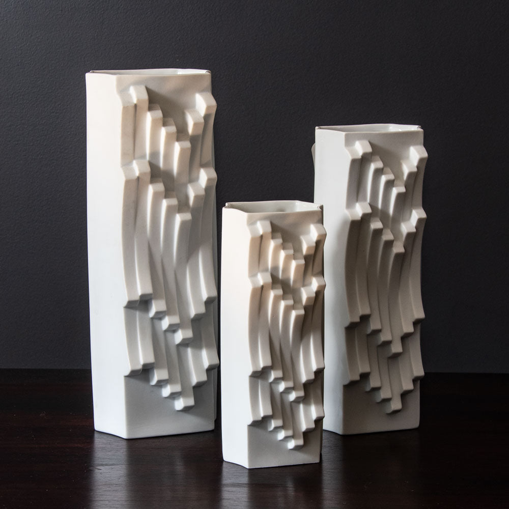 Three "Archais" vases by Hutschenreuther