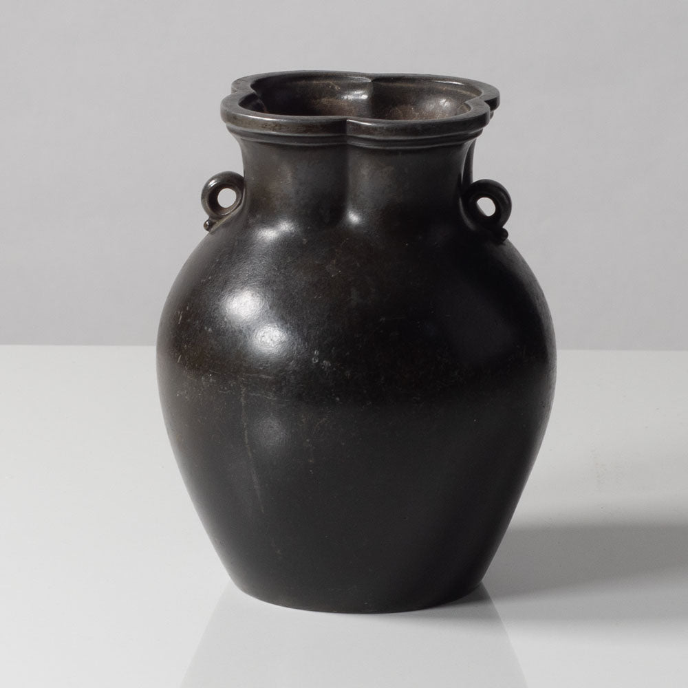 Just Andersen, Denmark, vase in disko metal L3219