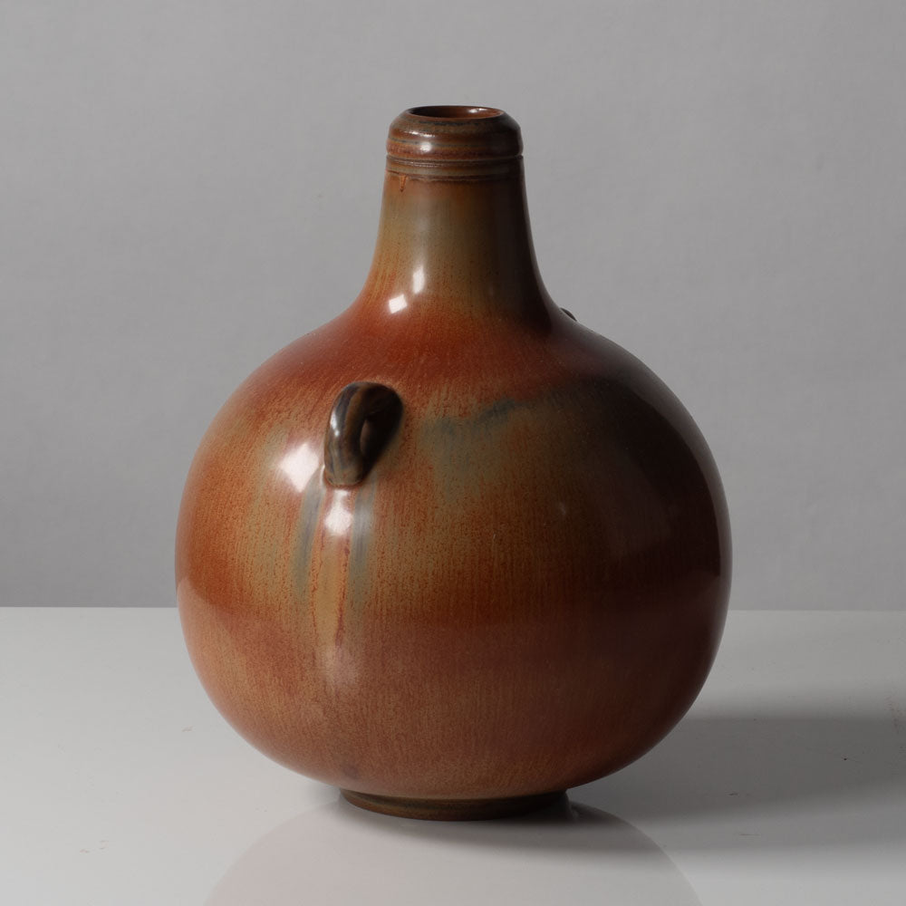 Gunnar Nylund for Rörstrand, Sweden, stoneware vase with reddish brown glaze K2002