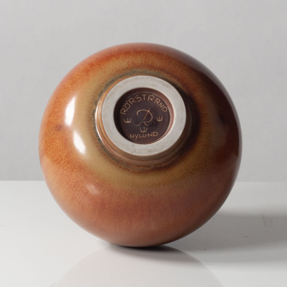 Gunnar Nylund for Rörstrand, Sweden, stoneware vase with reddish brown glaze K2002