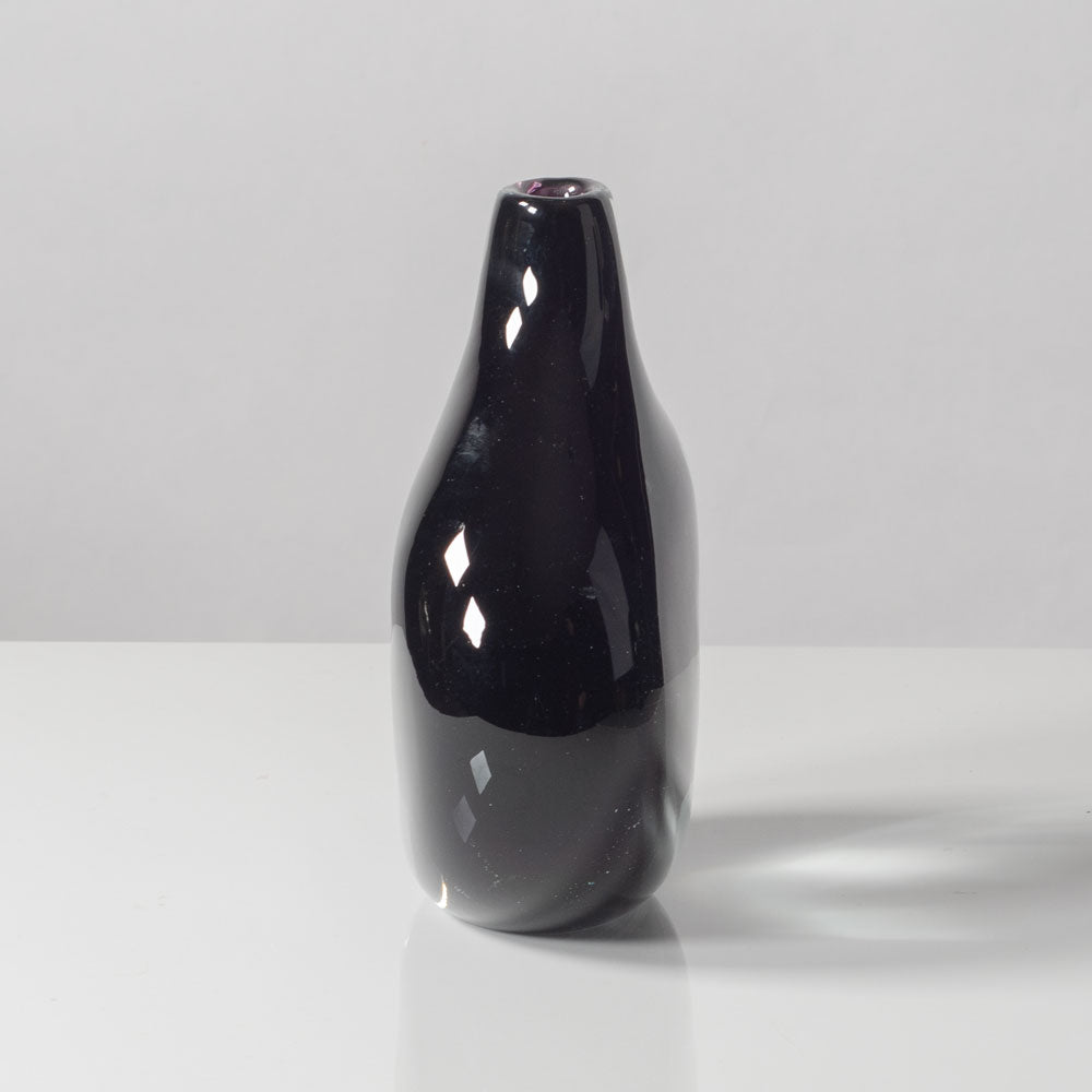 Vicke Lindstrand for Kosta, Sweden, "Sommerso" vase with black, gray and clear glass L3236