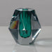 Strombergshyttan faceted vase in green and clear glass L3163