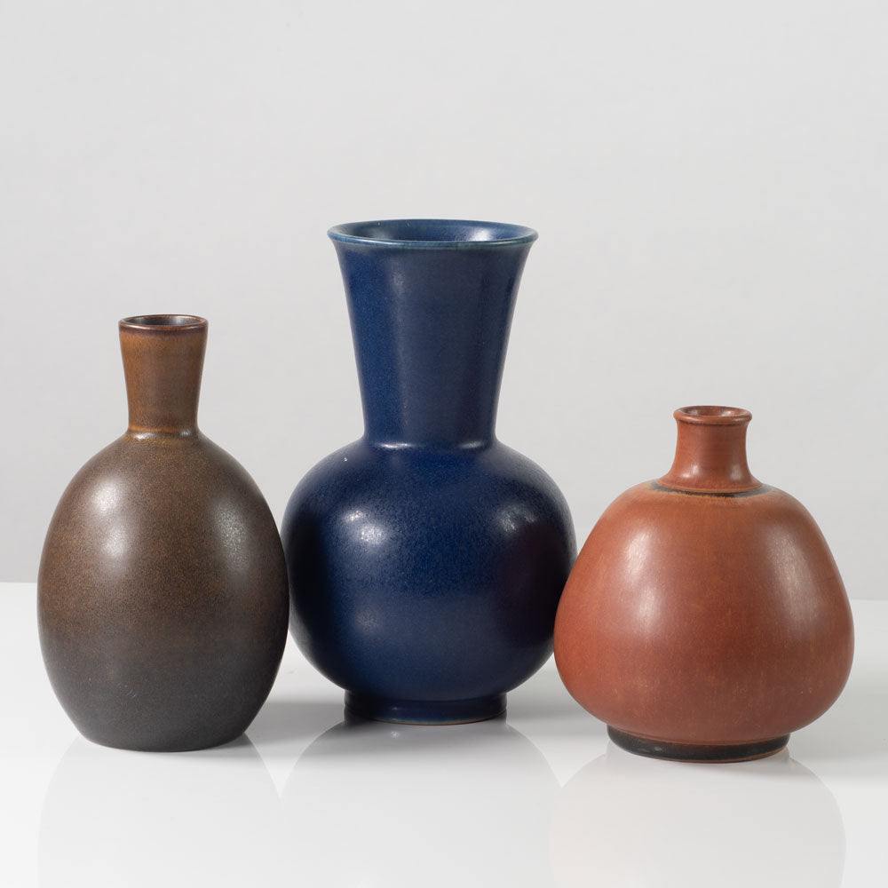 Three vases by Erich and Ingrid Triller for Tobo, Sweden