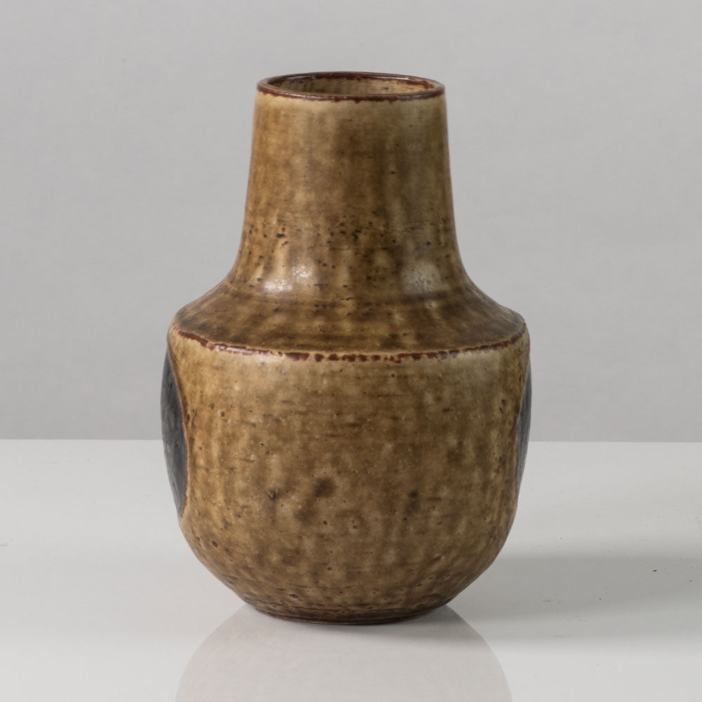 Eva Staehr Nielsen for Saxbo, Denmark, stoneware vase with brown matte glaze K2412