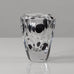 Vicke Lindstrand for Kosta, Sweden, clear glass vase with black spots L3206