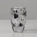 Vicke Lindstrand for Kosta, Sweden, clear glass vase with black spots L3206