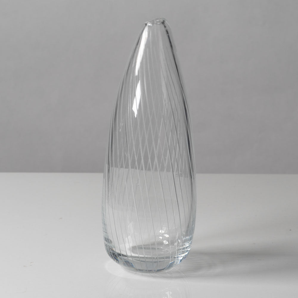 Tapio Wirkkala for Iittala, Finland, engraved glass vase J1673