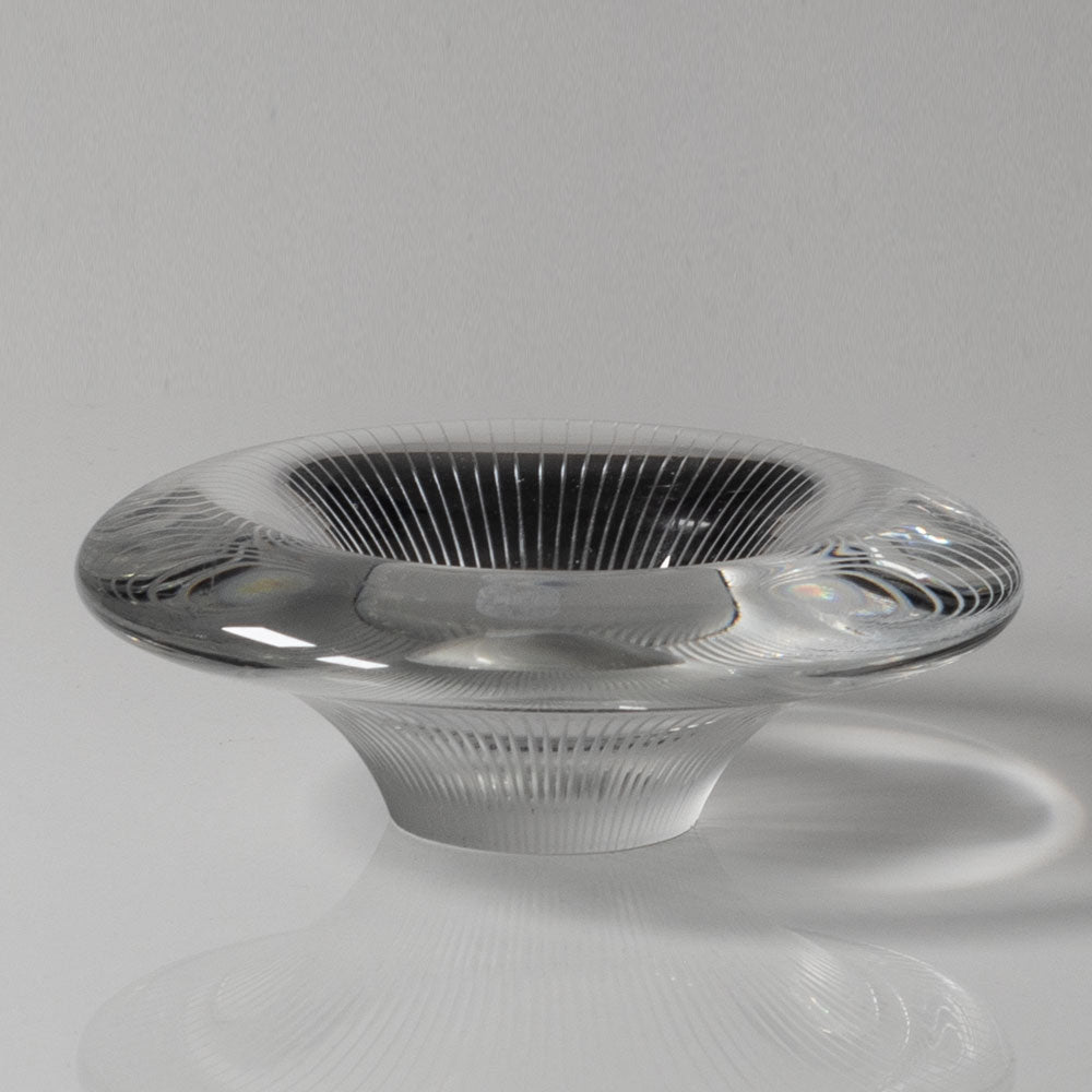 Tapio Wirkkala for Iittala, Finland, engraved glass "Tatti" bowl L3201