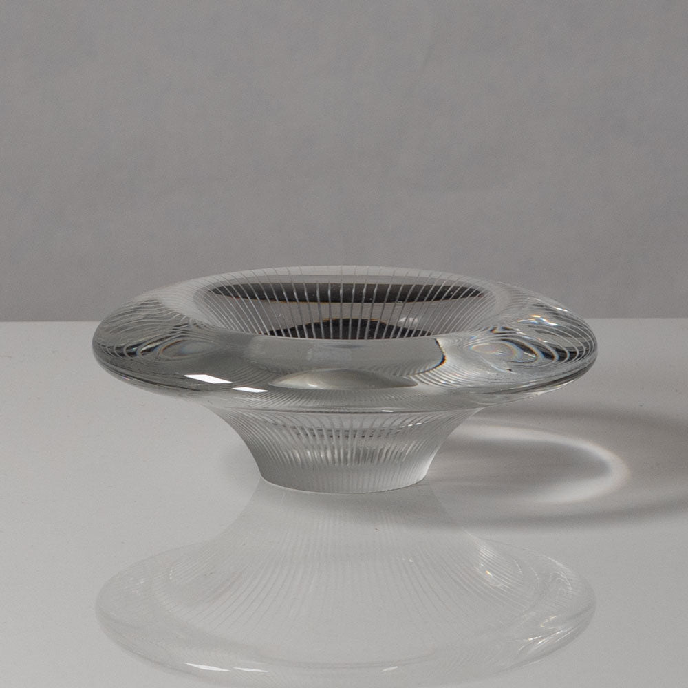 Tapio Wirkkala for Iittala, Finland, engraved glass "Tatti" bowl L3201