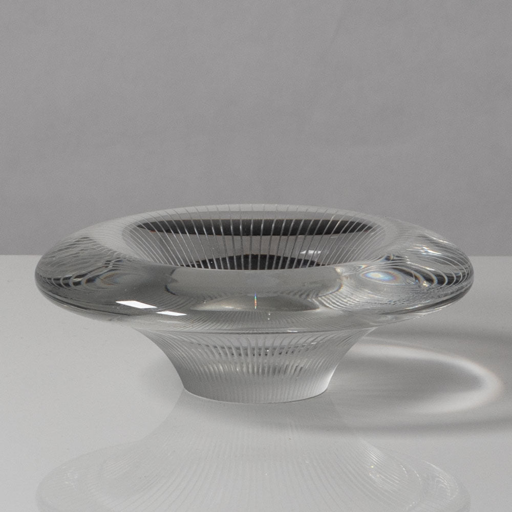 Tapio Wirkkala for Iittala, Finland, engraved glass "Tatti" bowl L3201