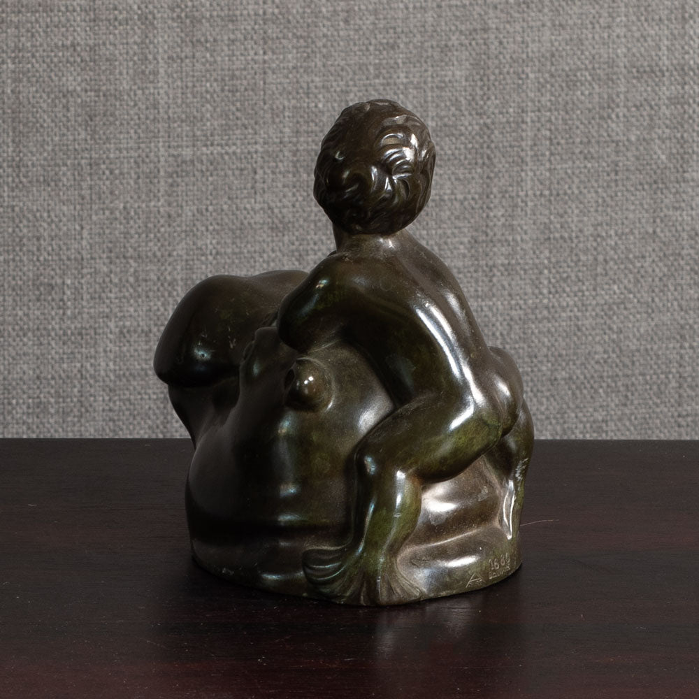 Just Andersen, Denmark, "Disko" figure of a mer-boy riding a hippo M4361