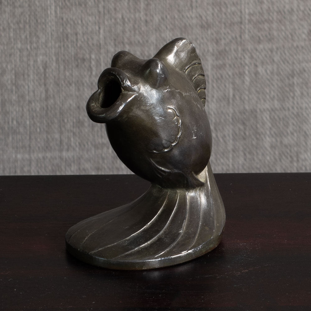 Attributed to Just Andersen, Denmark, "RUNA" figure of a fish in disko metal M4363