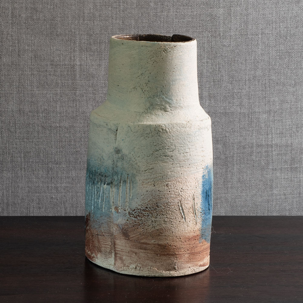 Craig Underhill, UK stoneware vase with multichromatic glaze M4335