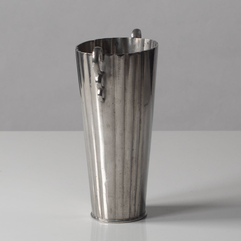 CG Hallberg, Sweden, small pewter handled vase L3204